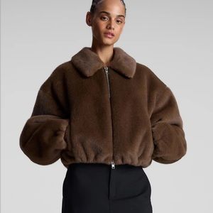 A.L.C faux fur bomber jacket style name Esme